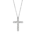 Lab-Grown Diamond Cross Pendant Necklace - 1/2 CTW