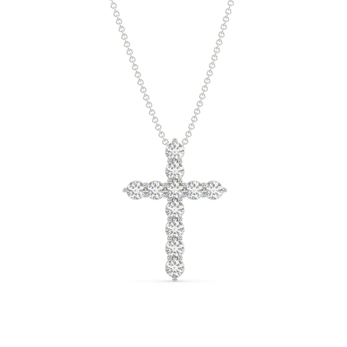 Divine Grace Lab Grown .25 CTW Diamond Cross Necklace