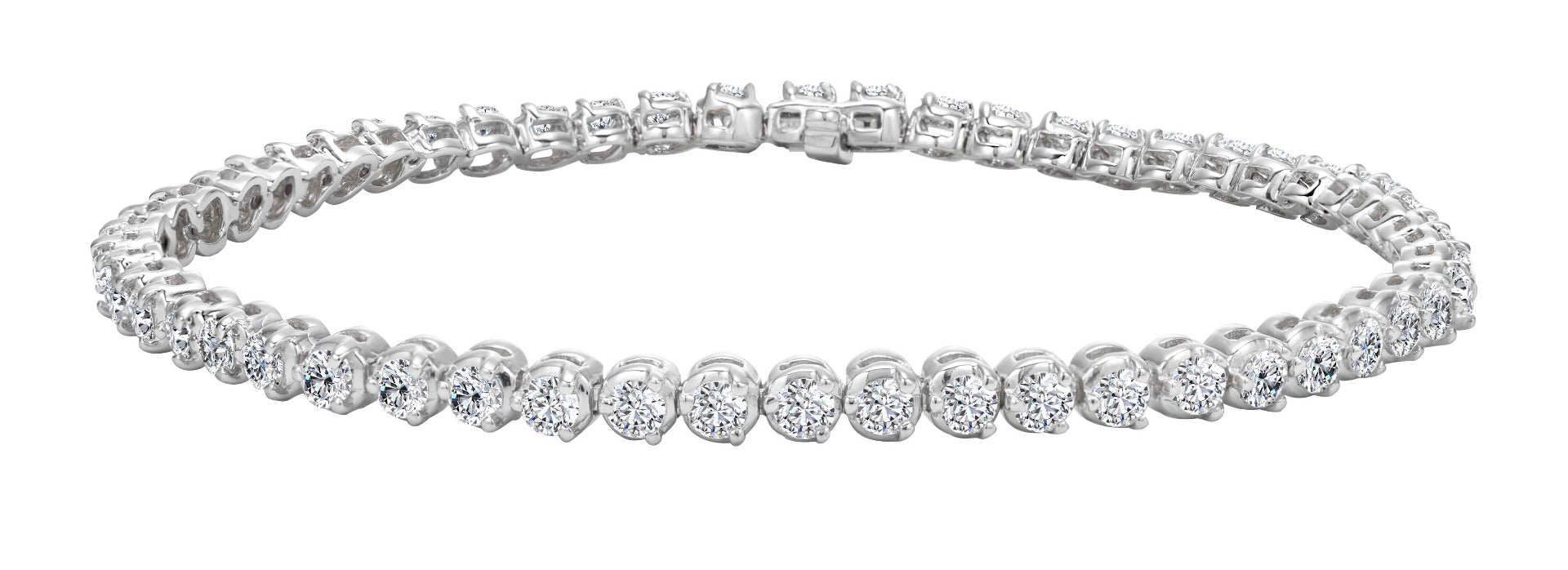 3ctw Diamond Tennis Bracelet Laying in Circle