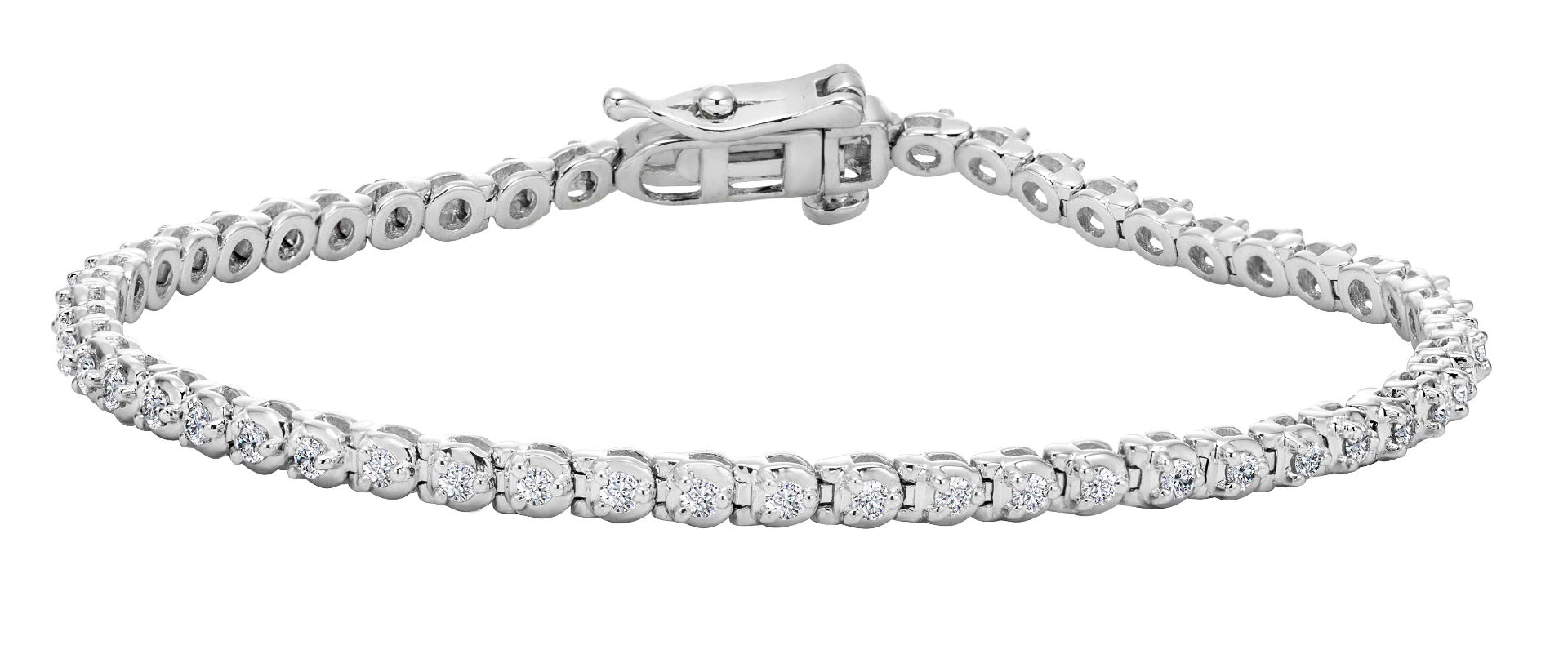 1ctw Diamond Tennis Bracelet Laying in Circle