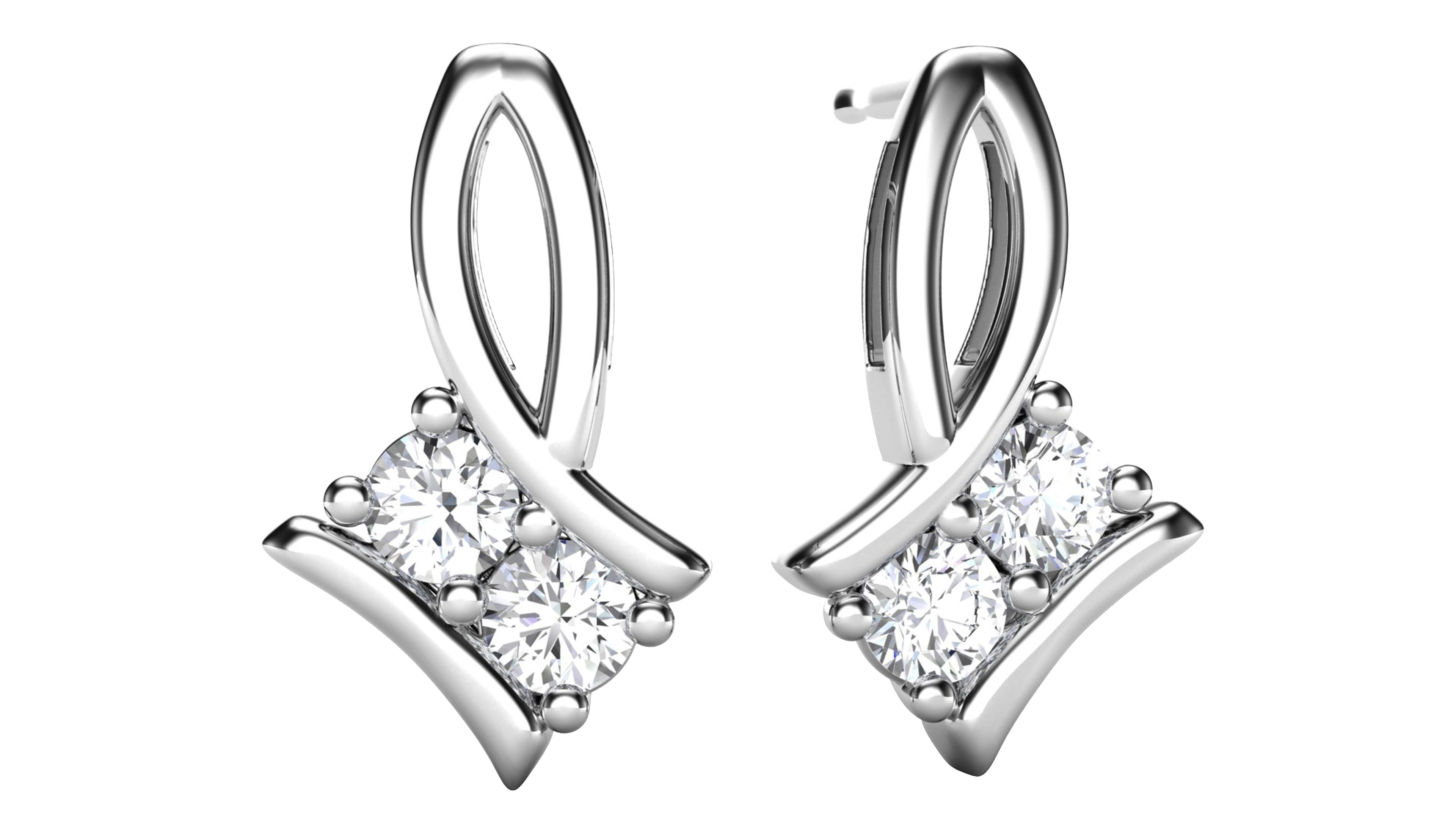 14k White Gold ForeverUs .20ctw Diamond Earrings