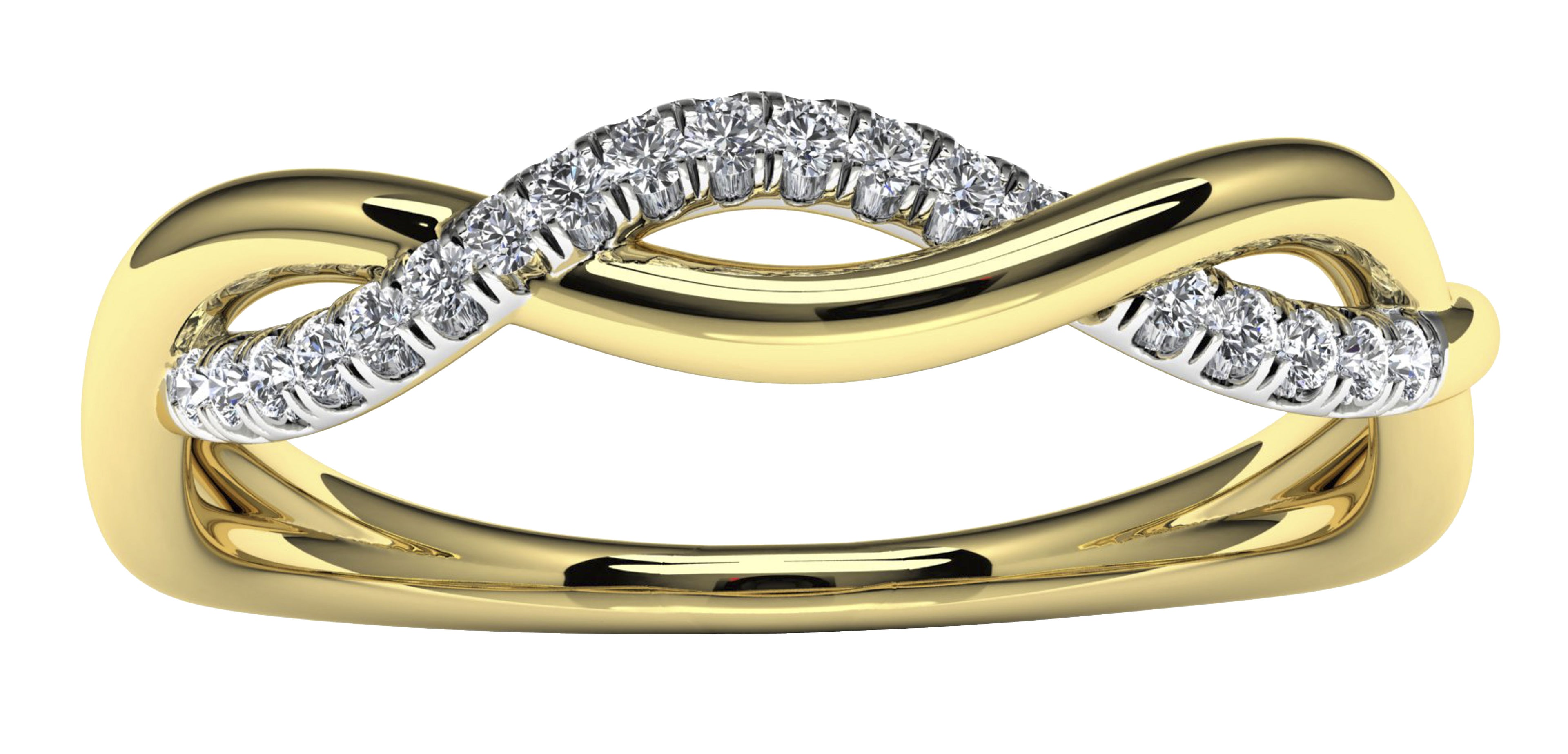 10k Yellow Gold Infinity Diamond Ring