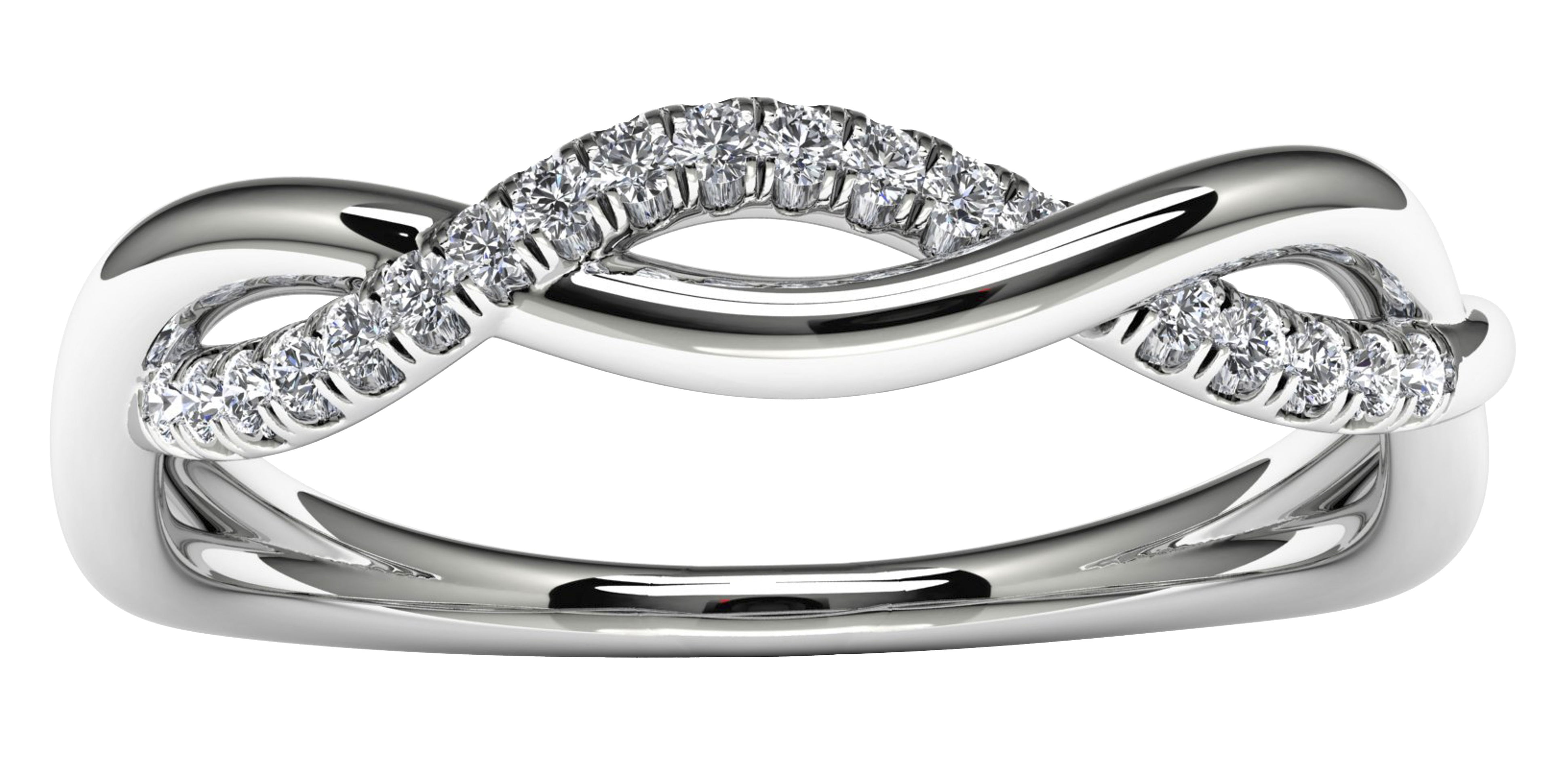 10k White Gold Infinity Diamond Ring