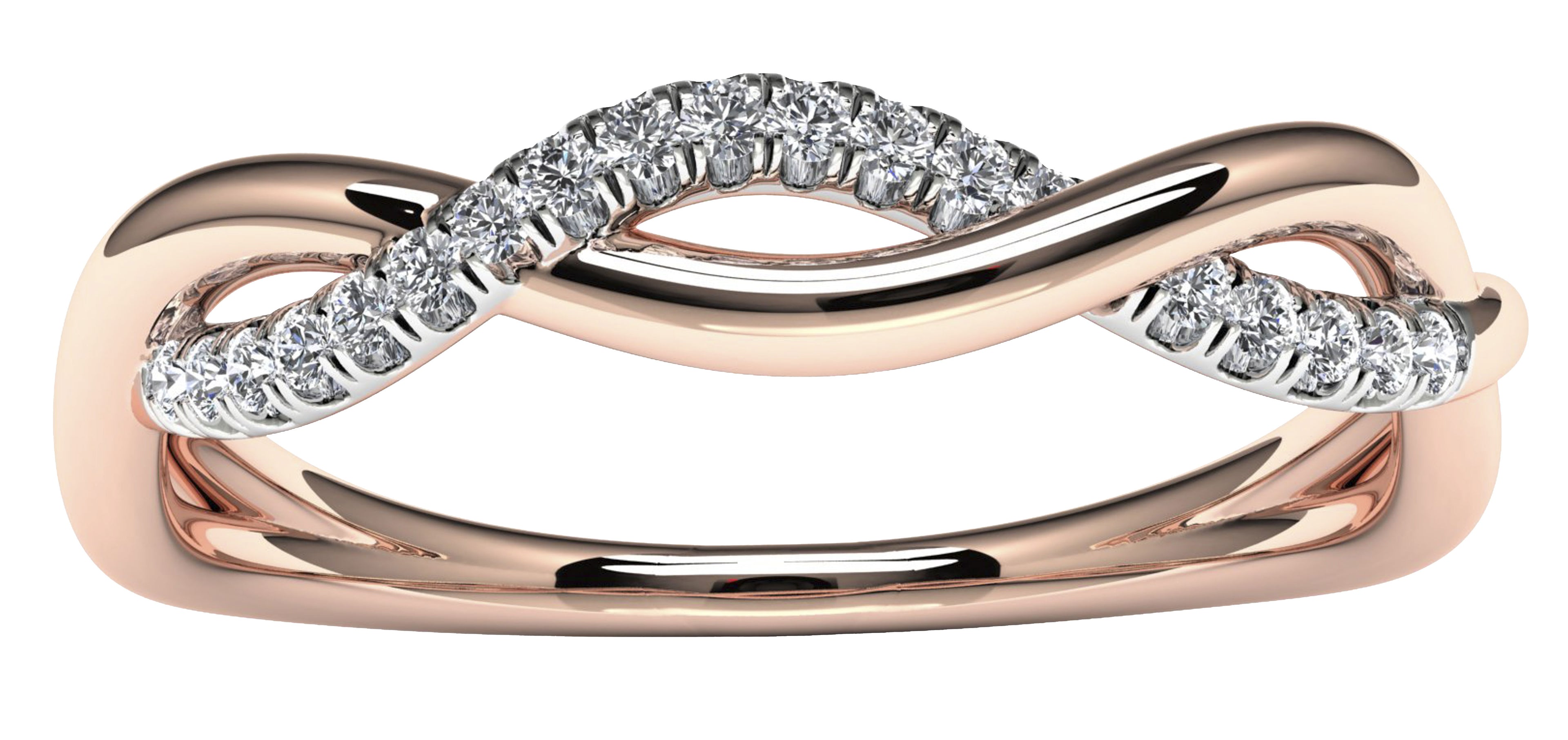 10k Rose Gold Infinity Diamond Ring