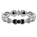 10k White Gold Diamond Heart Ring Angle View