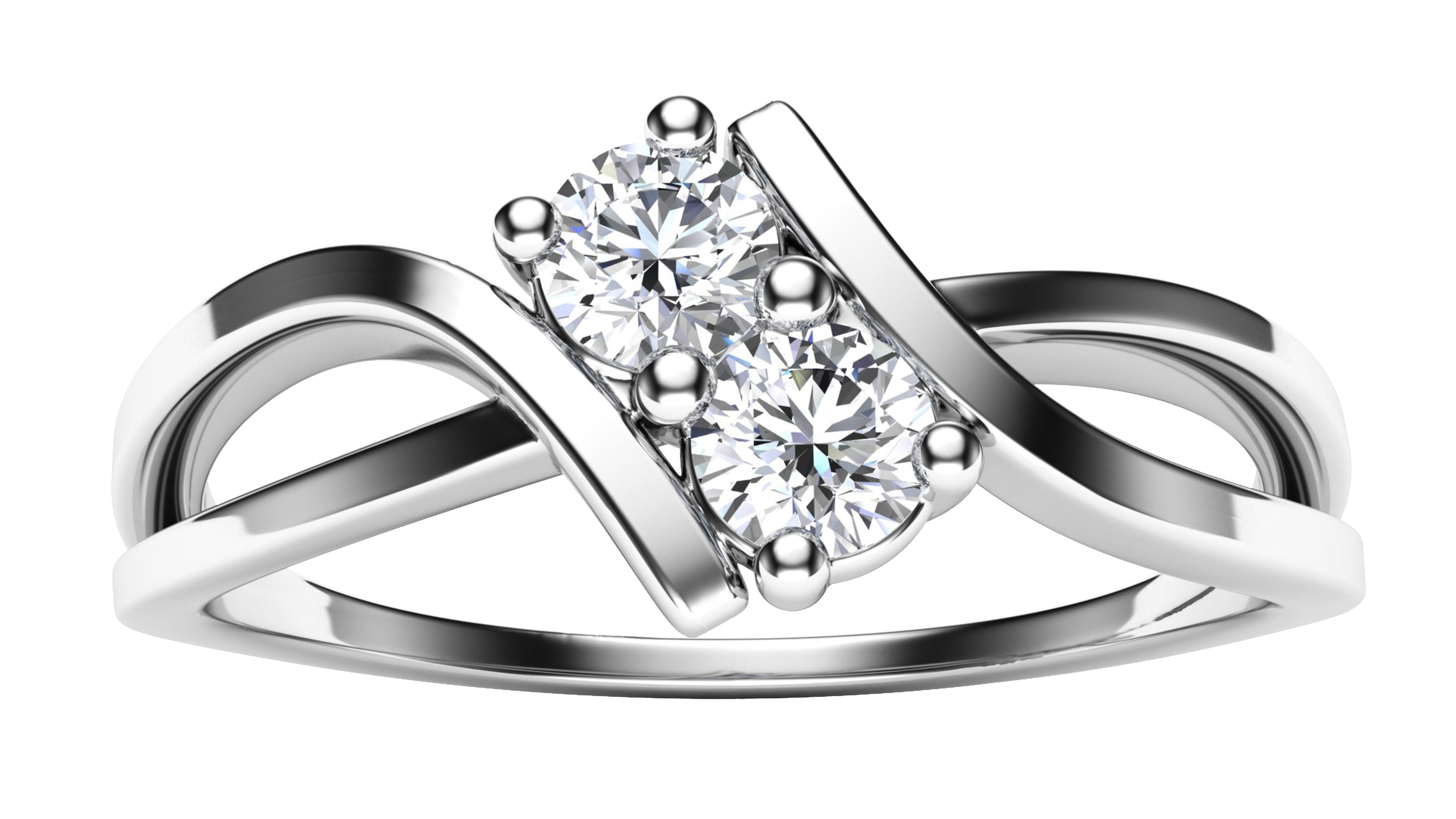 14k White Gold Diamond ForeverUs Ring