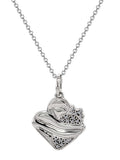 LCHS Sterling Silver Diamond Cat Pendant