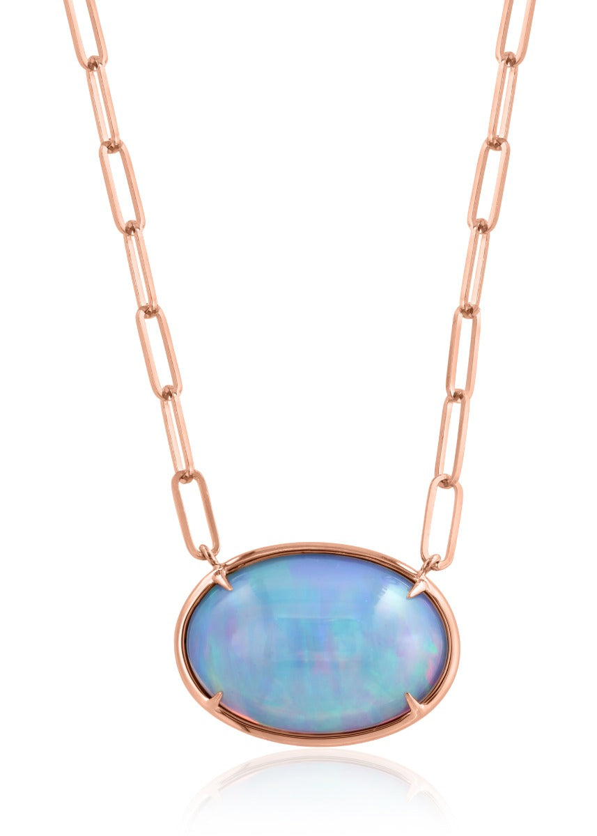 Rose Gold Opal Pendant