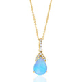 Yellow Gold and Opal Drop Pendant