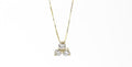 14k Yellow Gold 1.0ctw Diamond Three Stone Pendant