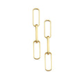 14k Yellow Gold Paperclip Earrings