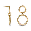 Callidora 14K Yellow Gold Graduated Circle Drop Earrings