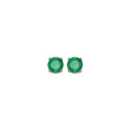 14k White Gold .50ct Emerald Stud Earrings