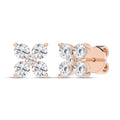 Flower Petals Stud Earrings (Round)