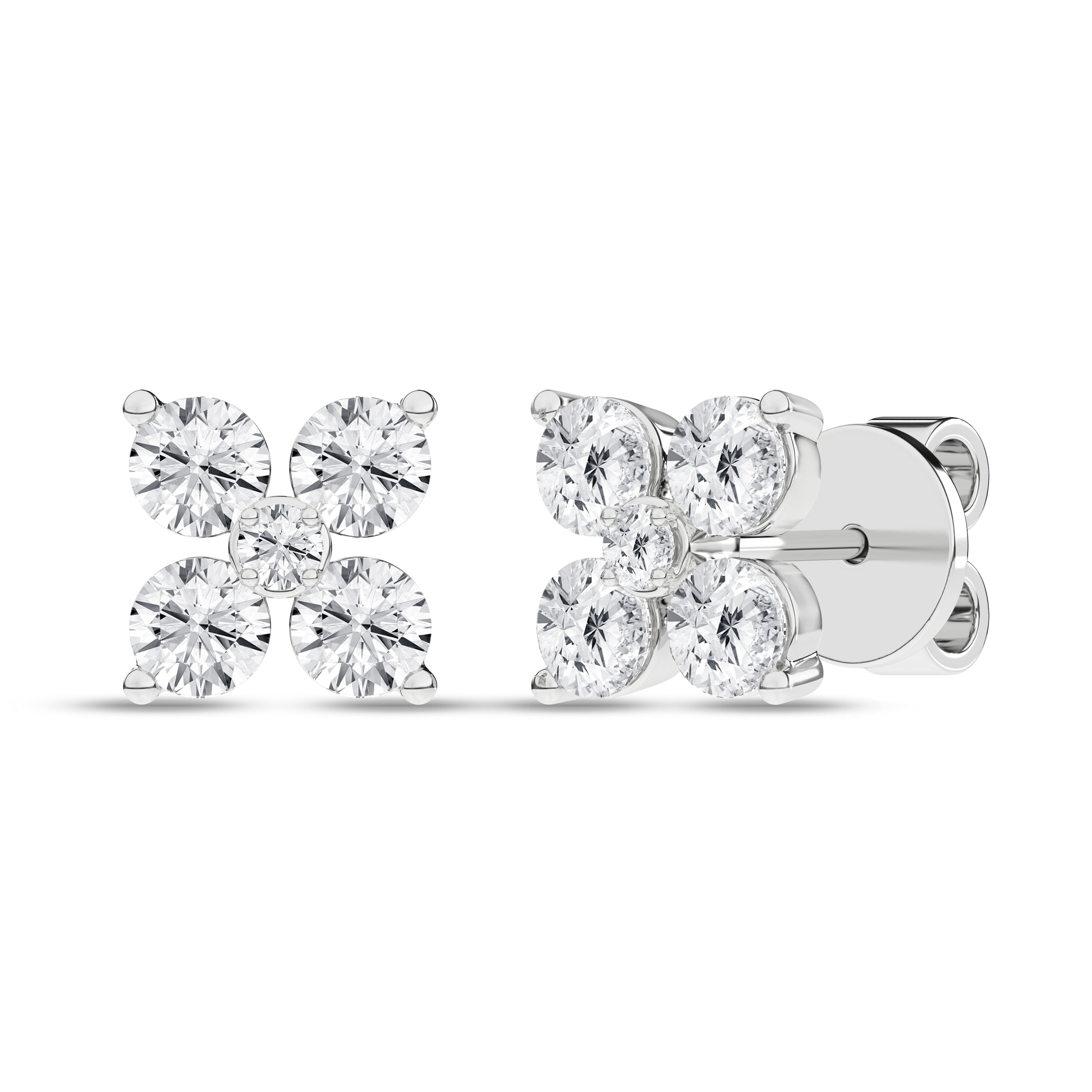 Flower Petals Stud Earrings (Round)