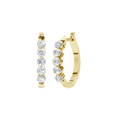 SeamlessTM 5-Stone Hoop Earrings