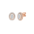 Bezel-Set Cluster Earrings (Oval)