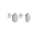 Bezel-Set Cluster Earrings (Oval)