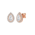 Bezel-Set Cluster Earrings (Pear)
