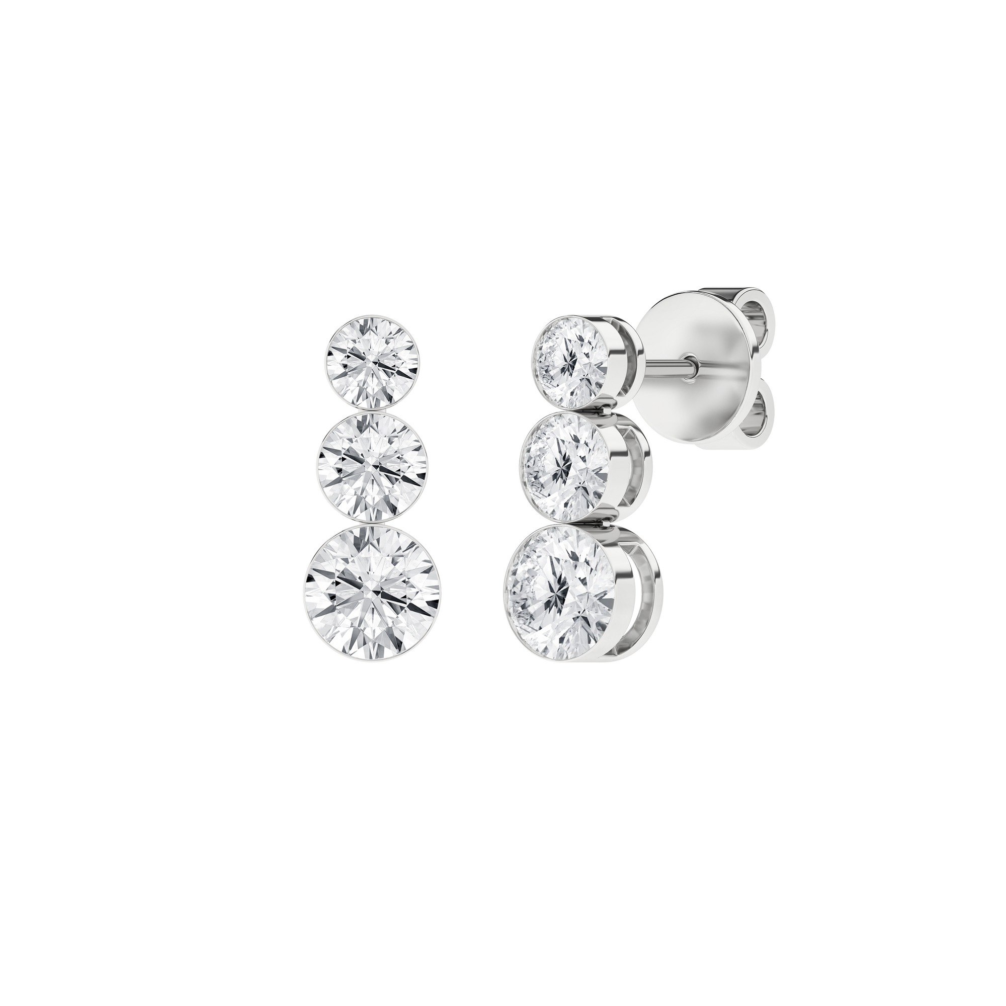 Seamless_x0019_ 3-Stone Graduated Diamond Drop Earrings (Round)