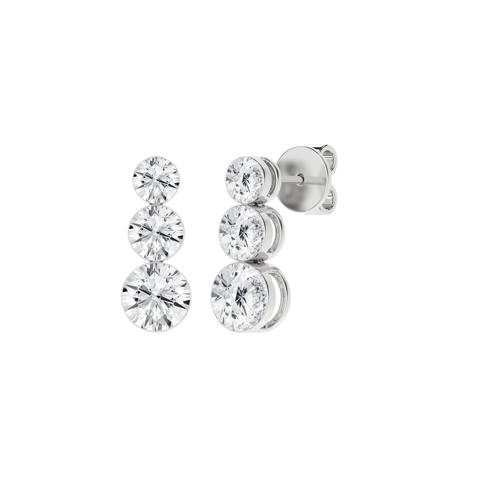 Seamless_x0019_ 3-Stone Graduated Diamond Drop Earrings (Round)