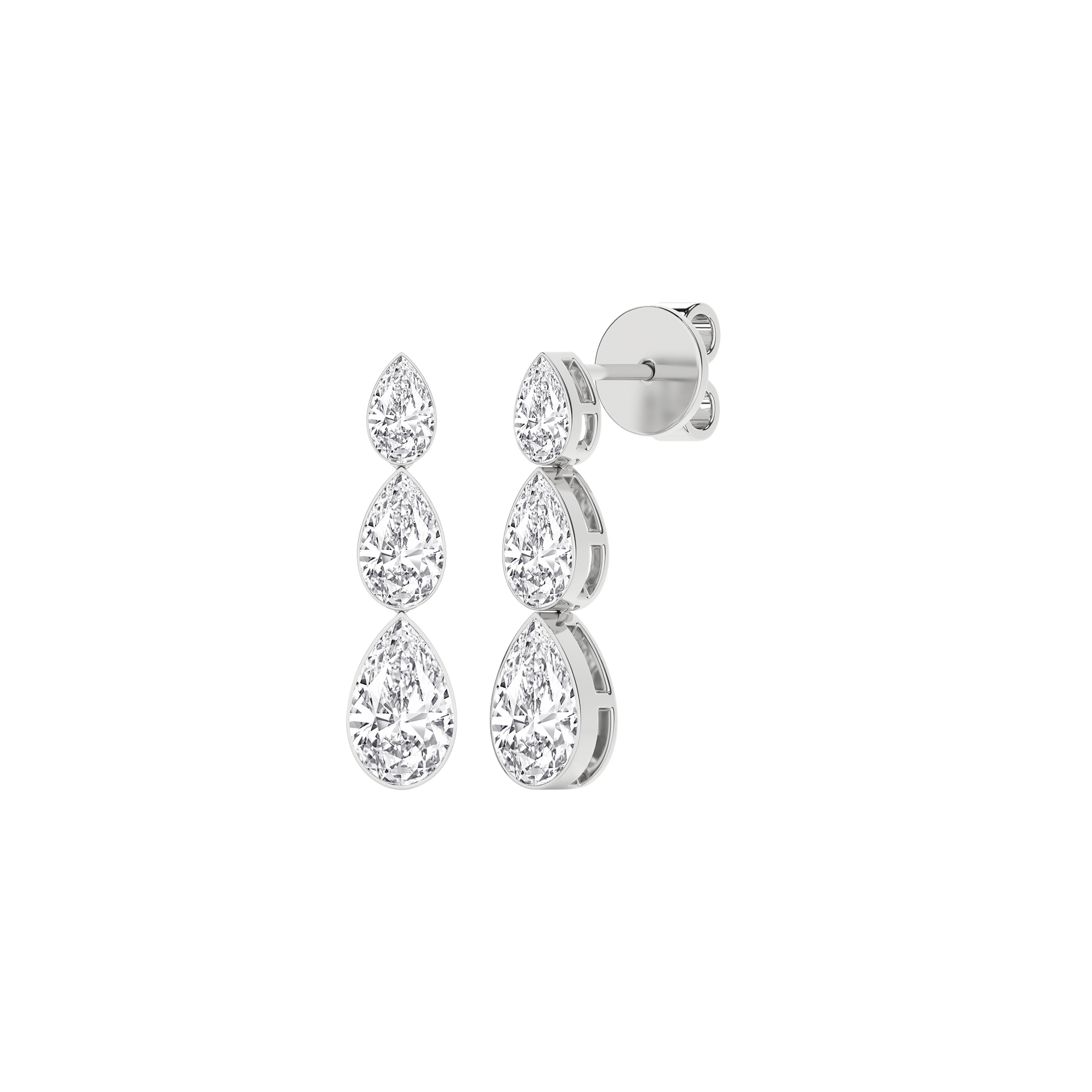 Seamless_x0019_ 3-Stone Graduated Diamond Drop Earrings (Pear)