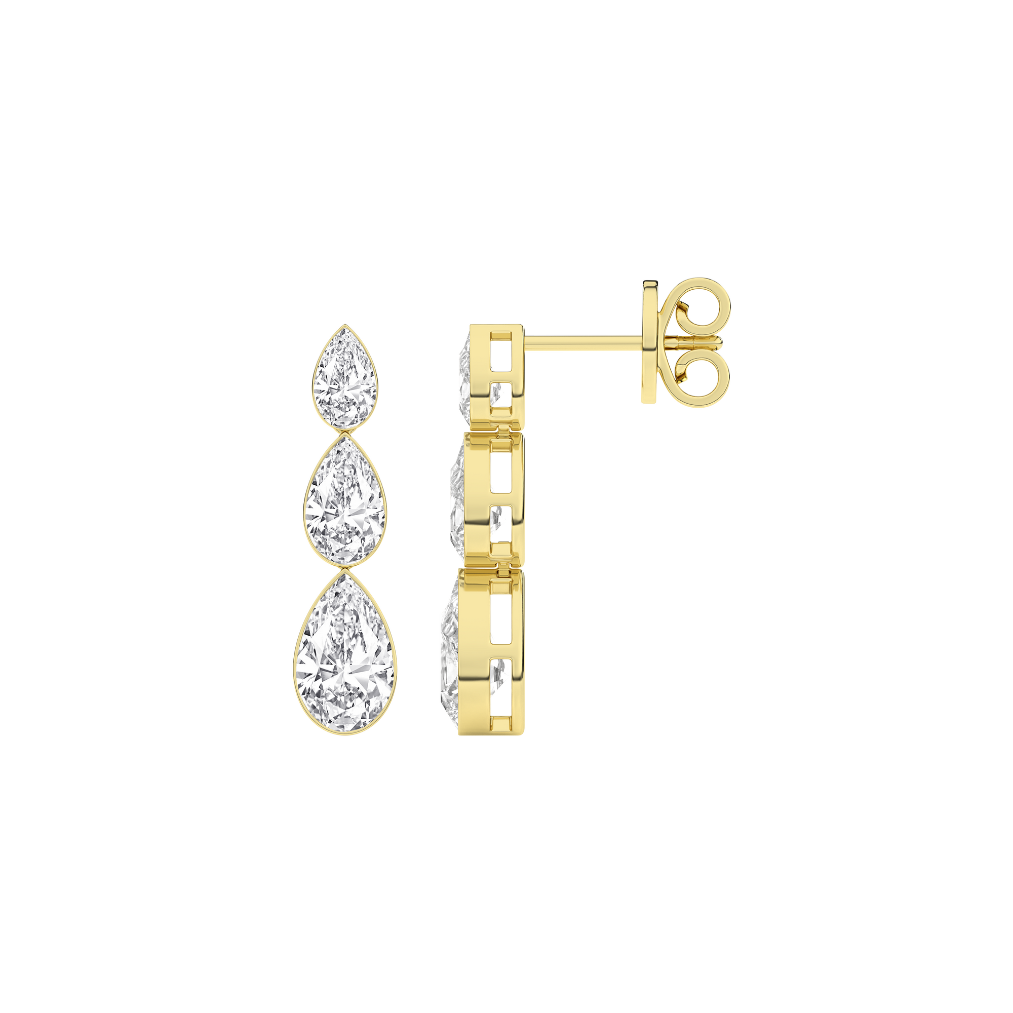 Seamless_x0019_ 3-Stone Graduated Diamond Drop Earrings (Pear)