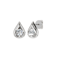 Boat-set Solitaire Stud Earrings