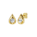 Boat-set Solitaire Stud Earrings