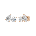 TOI ET MOI STUD EARRINGS (ROUND & PEAR)