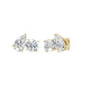 TOI ET MOI STUD EARRINGS (ROUND & PEAR)