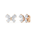 Butterfly Diamond Stud Earrings(Pear)