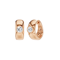 Bezel-set Huggies
