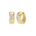 Bezel-set Huggies