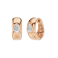 Bezel-set Huggies