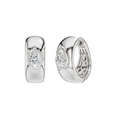 Bezel-set Huggies