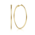 14K Yellow Gold 40mm Round Classic Hoop Earrings