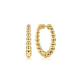 14K Yellow Gold 20mm Bujukan Classic Hoop Earrings
