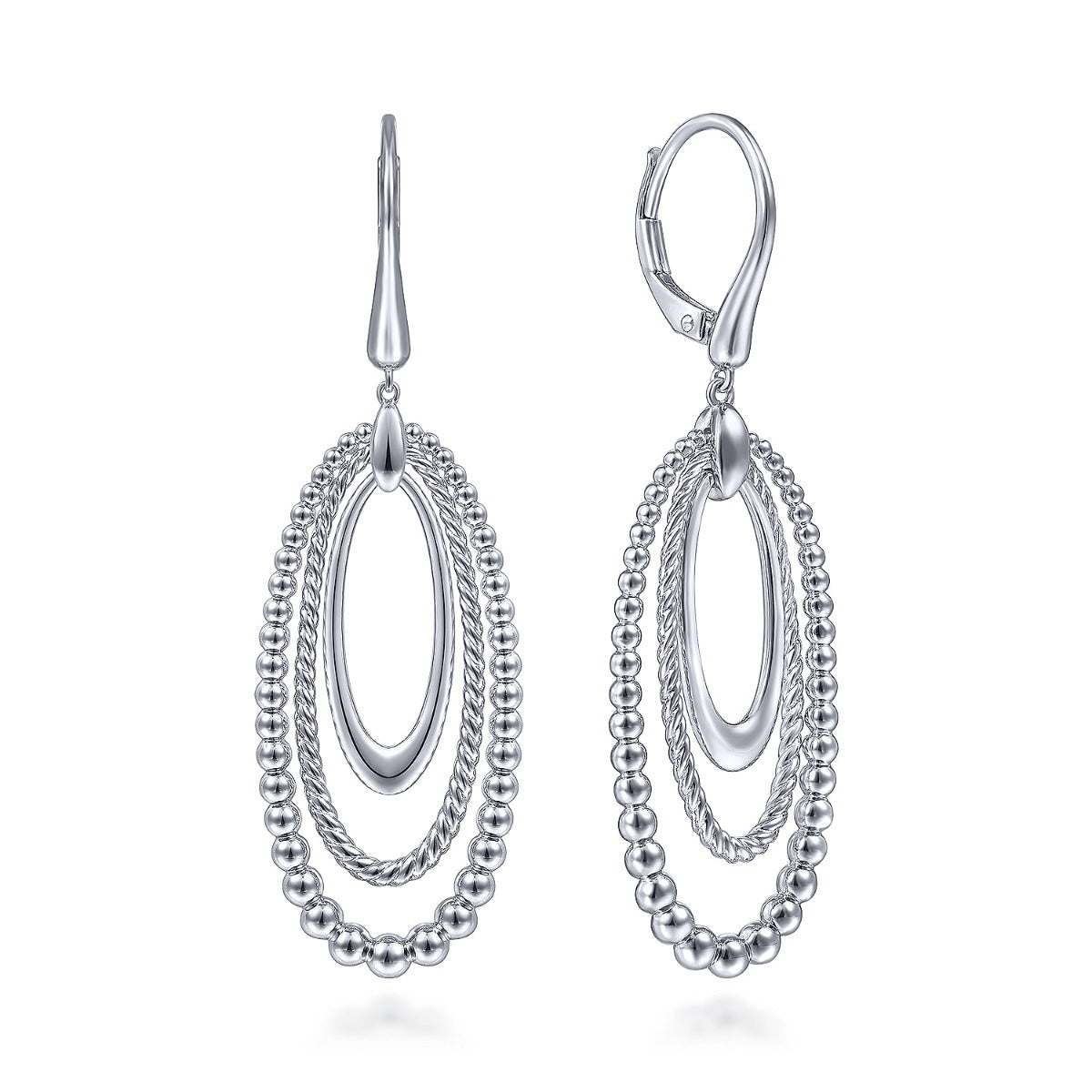 925 Sterling Silver Bujukan and Rope Drop Earrings
