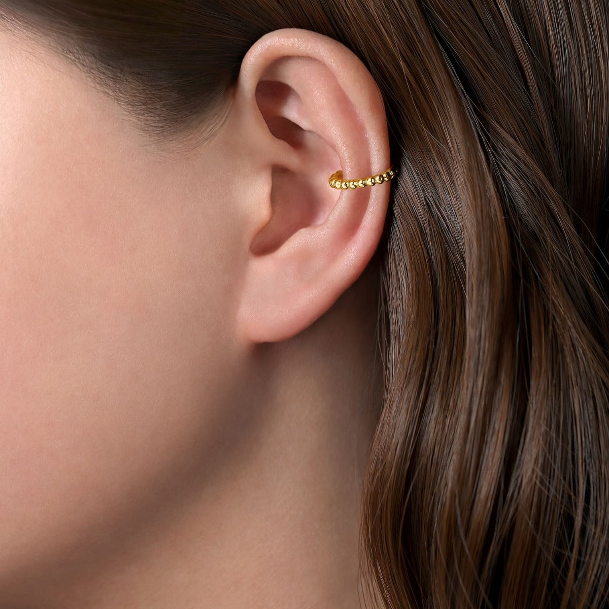 14K Yellow Gold Bujukan Single Ear Cuff