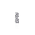 Vintage Inspired 14K White Gold 13 5MM Diamond Single Ear Cuff