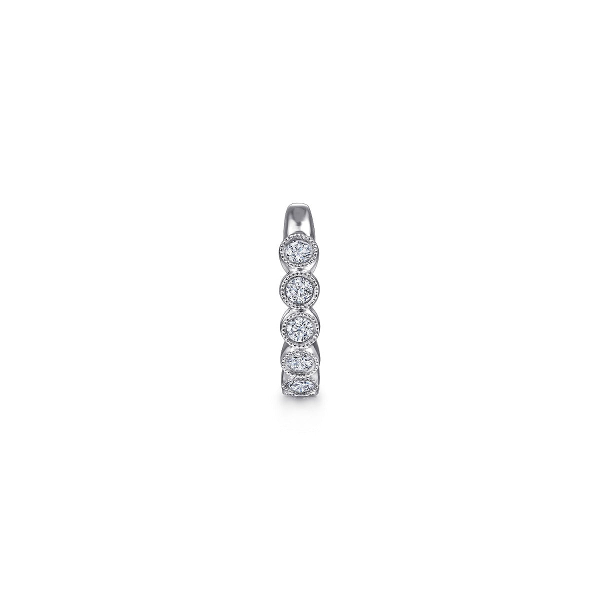 Vintage 14K White Gold 15mm Diamond Ear Cuff