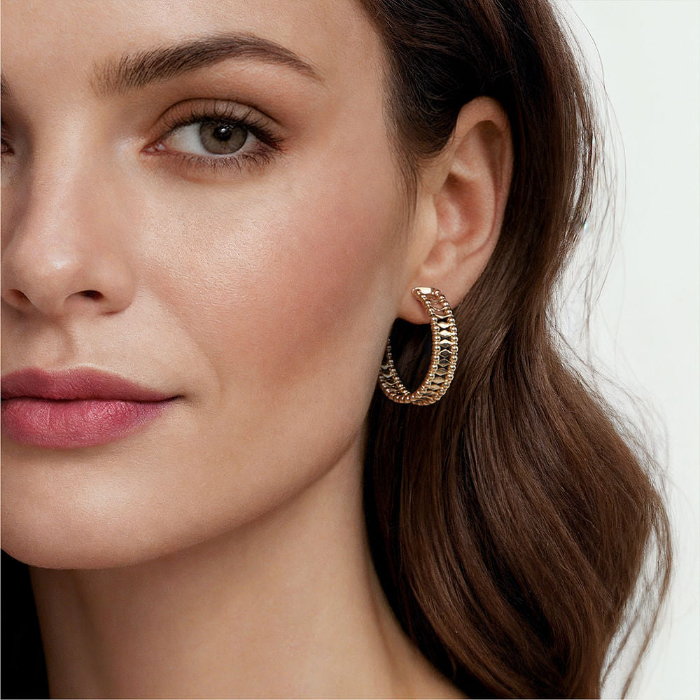 14K Yellow Gold Bujukan Classic Hoop Earrings in 30mm