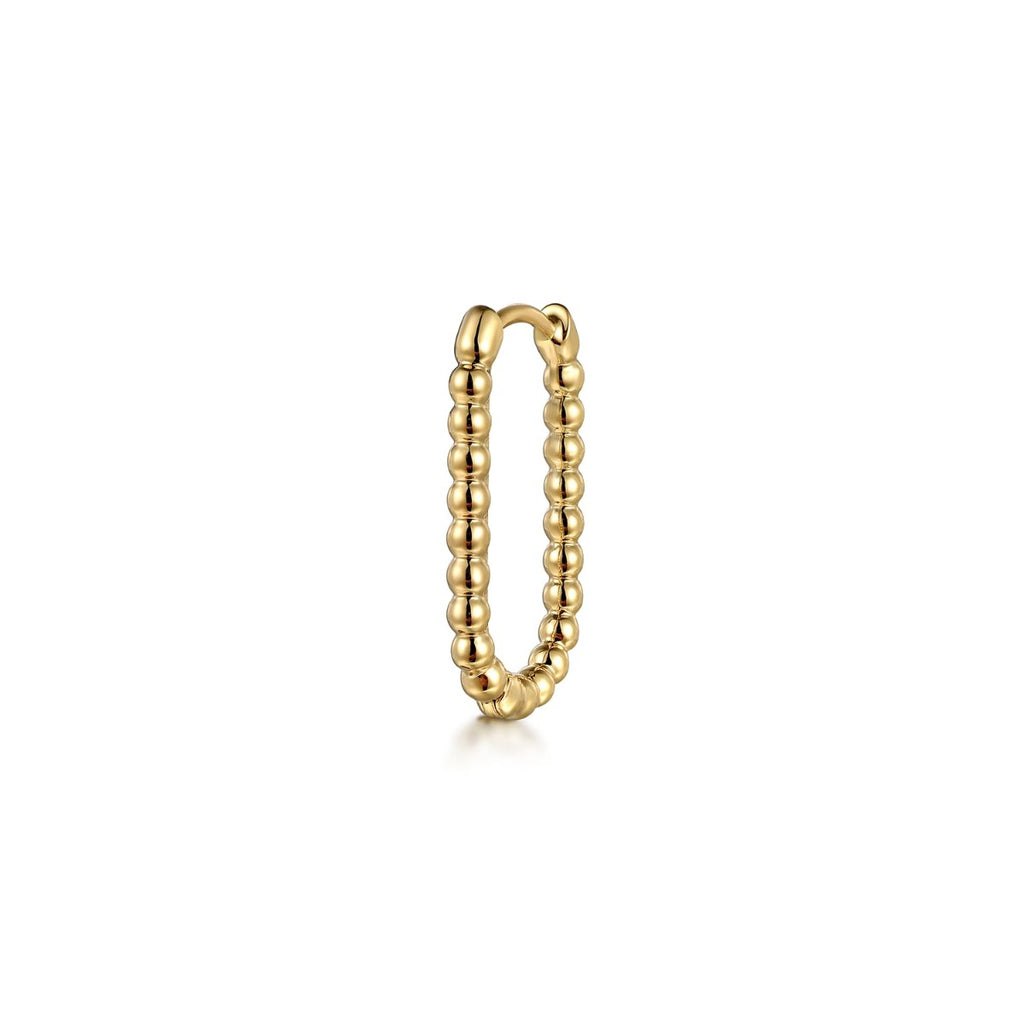 14K Yellow Gold Bujukan Classic Elongated Oval Hoop Earrings
