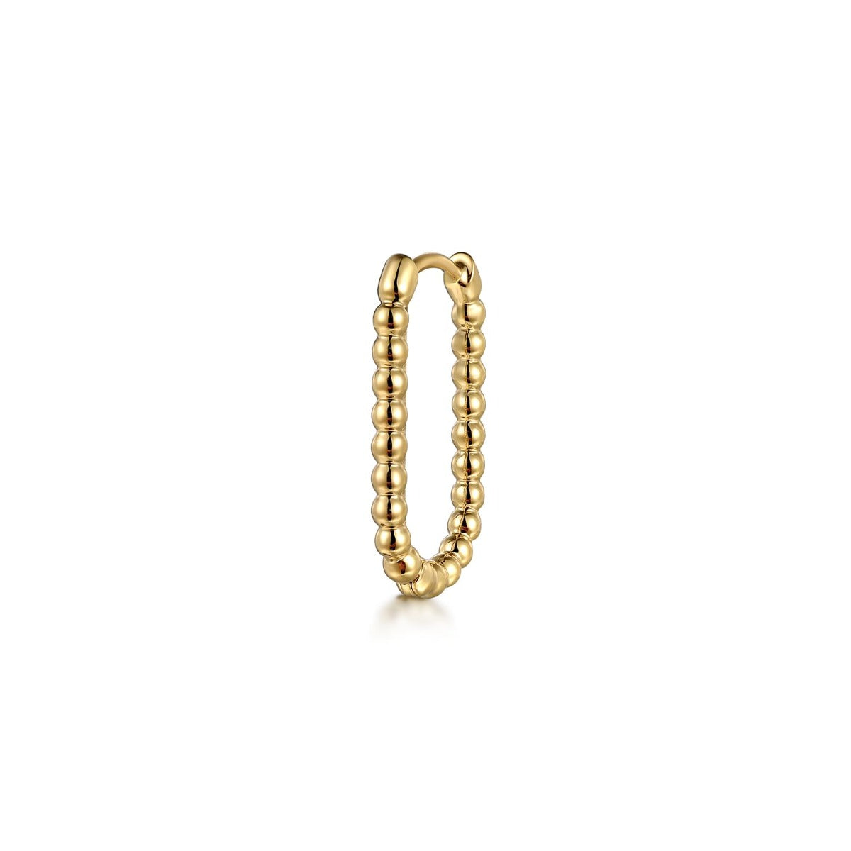14K Yellow Gold Bujukan Classic Elongated Oval Hoop Earrings