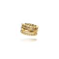 14K Yellow Gold Wide Bujukan Single Earcuff