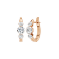 SeamlessTM 3-Stone Hoop Earrings