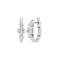 SeamlessTM 3-Stone Hoop Earrings