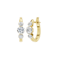 SeamlessTM 3-Stone Hoop Earrings