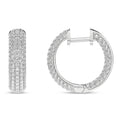 Inside-Out Pave Dome Hoop Earrings (Round)